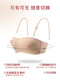 Admiration autumn and summer strapless push-up bra for women with small breasts, non-slip bra straps, seamless invisible summer thin back bra set, skin color set 70C/32C