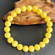 Yuzhi 1 item, 1 certificate, 1 shot, natural Russian raw ore, unoptimized beeswax bracelet, amber bracelet, bead diameter 8.2mm, hand circumference 15.6cm, 6.8g G672