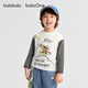 Bala BalaOne children's clothing baby long-sleeved T-shirt pure cotton bottoming shirt boys and girls autumn clothing 2025 new spring and autumn cute white 10101 90