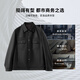 K-Boxing Men's Sheepskin K-Boxing Men's Autumn and Winter Fashion Chest Bag Genuine Leather Jacket NPLN3351 Black XL