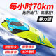 Jingsen 4DRC high-speed remote control boat high-horsepower speedboat waterproof large electric children's boy ship model toy boat entry-level 25cm stable dual-server speedboat - blue standard single battery - with a set of batteries + screwdriver