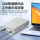蓝硕移动硬盘大容量3.5英寸高速USB3.1机械企业级存储Type-c桌面存储外接 深灰色 6TB