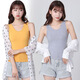 KMKQ Vest Women's Summer 96 Cotton White Suspension Thin Racer Top Long Sleeveless T-shirt Women's Inner Ginger S
