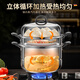 316 food grade thickened stainless steel large capacity steamer for home and commercial use 2024 new style steamed bun cage electromagnetic 316 extra thick bottom three layers 32CM e 31632cm