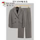 Woodpecker Casual No-Iron Suit Jacket Men's Suit with Draping Feeling and High-Level Feeling Loose and Handsome Commuting Suit Glacier Gray Single Suit 3XL