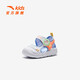 Anta children's sandals, men's and women's shoes, 2025 summer new breathable Velcro octopus toe and foot protection beach shoes for women, Anta white/fluorescent orange red-5 20