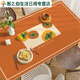 Qingye table mat, coffee table tablecloth, waterproof and oil-proof dining table mat, TV cabinet, book, stain-proof, household leather oval, Xishi Lianlian-2 80*140cm