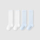 YEEHOO same model in the store, children's socks, summer anti-odor breathable baby knee socks, calf socks, two pairs, white and blue, 2 pairs, 7-17cm, 2 pairs, one size fits all, recommended foot length 14-16cm, 3-5 years old