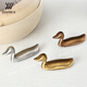 Ni Zhier 304 stainless steel duck chopstick holder household chopstick holder spoon holder hotel restaurant tea house banquet tabletop DW1222 duck chopstick holder gold