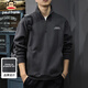 Paul Frank sweatshirt men's spring and autumn American fashion brand jacket men's heavyweight half-zip long-sleeved top dark gray 2XL