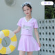 Girls' one-piece princess dress swimsuit split quick-drying skin-friendly cartoon seaside clothes 9859-Xueya One size [145-155CM, 60-70Jin[Jin equals 0.5 kg]]