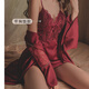 维多利亚的格调性感睡衣女冬季丝绸2025新夏款红色结婚带胸垫吊带睡裙袍套装春秋 9227紫色 M _建议80-100斤
