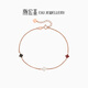 Trendy Acer four-leaf clover small lucky 18K gold bracelet for women, fashionable commuting gift for girlfriend’s birthday, chain about 16cm + tail chain