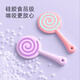Baby lollipop teether anti-eating hand baby can boil teether food grade silicone molar stick teething joy lollipop 1 piece Jaipur powder full silicone can be boiled in high temperature bagged