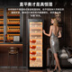 CIGARLOONG 168C1 cigar cabinet with constant temperature and humidity, smart compressor, WiFi controlled water ion ammonia removal, cigar humidifier, cedar wood fingerprint lock, cigar cabinet, constant temperature and humidity control for cigar cultivation, luxury cedar wood liner, purified ammonia + fingerprint lock + professional compressor