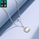Gongzhan platinum small sugar cube necklace for women genuine pt950 platinum golden years set chain new birthday gift for girlfriend small sugar cube platinum necklace about 4.7-4.9 grams