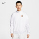 Nike Men's Thin Velvet Tennis Jacket Winter Knitted Retro Mesh Jacket NIKE HERITAGE FZ6926 100 White/White XL