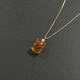 K00048 Amber Flower Perfume Bottle Light Luxury Necklace Authentic Gift