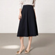 Troman's no-iron, high-end, professional-looking skirt, women's mid-length, over-the-knee slim umbrella skirt, formal interview a-line skirt