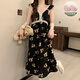 莫代尔睡衣带胸垫女夏季2025年新款睡裙纯棉公主吊带花边蕾丝性感中长裙 YZQ_9906#吊带裙兔子(带胸垫) M