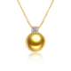 LAPRAFANY/Laibofen Gilder South Sea red gold bead pendant necklace 18K gold thick natural seawater pearls 12-13mm Gilder five-star red gold free 18K chain