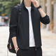 YOOOURTHING Jacket Jacket Men's 2025 Spring and Autumn New Casual Versatile Slim Solid Color Stand Collar Business Wear Winter Velvet Gray XL Recommendation 115-135Jin Jin equals 0.5 kg