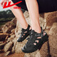 
Huili Beach Sandals Men's 2025 New Summer Breathable Hollow Bottle Casual Shoes Outdoor Hiking Hiking Shoes TXHLWSL-1585 Meter Green 43