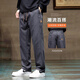 Cotton Casual Pants Men's Autumn Straight Pants Men's Loose Wide Leg Lyocell Pants Men's Gray XL