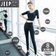 JEEP SPIRIT yoga wear for women summer running Pilates quick-drying top with chest pad 2025 new fitness suit purple with chest pad long sleeve two-piece set L