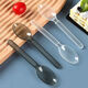 Disposable spoon plastic commercial fast food packaging American style independent packaging special thickened dessert tableware spoon transparent simple packaging continuous folding American style extra thick 50 pieces