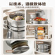 Meichu 316L stainless steel steamer anti-scalding food-grade steamer household stew all-in-one soup pot thickened bottom real 316L steel + anti-scalding handle 2 layers 30cm