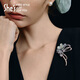 She s Akiko Barbie Rose Flower Bow Brooch High-End Exquisite Fashion Pin Corsage Jacket Birthday Gift for Women Mint Green C0