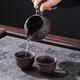 Haofeng 2025 new complete set of purple clay kung fu tea set household purple clay teapot cover bowl tea cup as a souvenir gift