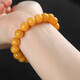 Jiale beeswax bracelet for men and women, chicken oil yellow old beeswax bracelet, Russian material, about 8mm, about 6.6-7 grams, 22-23 pieces