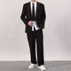 GOKU suit suit men's casual suit male college student DK uniform graduation dress formal black suit + black pants + white shirt + black tie 2XL weight 140-155Jin Jin equals 0.5 kg