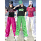 Ming Ruishan Zunba Dance Clothing Summer Jazz Dance Clothing Jazz Dance Clothing Женская летняя уличная танцевальная квадратная одежда 8827 Красная топ + 6627 Белые брюки - набор M [80-105JIN [JIN равно 0,5 кг]]