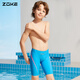 Zhouke boys swimming trunks children's swimsuit boys zoke medium and large children training teenagers five-point swimming trunks lake blue three-piece set swimming trunks + silicone swimming cap + swimming goggles 130 recommended height 118-125cm, weight 36