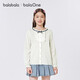 Bala BalaOne Girls' Shirt Children's Long Sleeve Autumn Clothing Fungus Soft, Sweet and Cool Antibacterial White 10101 130
