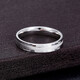 Lao Fengxiang platinum ring sandblasted simple solid solid mouth simple wedding ring for men and women as a birthday gift for girlfriend and wife platinum 11# (about 4.26g)
