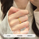 Lao Fengxiang Hammer Pattern 18K Gold Ring for Women Confession and Proposal Closed Single Ring Jewelry Valentine's Day Birthday Gift for Girlfriend and Wife About 0.2g Hammer Pattern 18K Gold Ring Ring 12