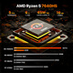 Panlei subsidizes 20% of the new mini host Ryzen R5 7640HS mini host Zen4 architecture 4nm 32G 1TB high-performance gaming office 4K desktop computer small host