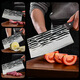 Couteau à légumes à double usage, couteau utile en acier inoxydable, côtelettes d'os, côtelettes de poulet, canard, oie, poisson, tranches de viande et lambeaux