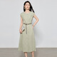Ehangy light luxury brand dress for women 2025 summer new high-end French waist simple temperament shirt skirt Navy blue M