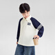 Zuoxi Boys Long Sleeve T-Shirt 2026 New College Style POLO Shirt Children Boys Big Children Base Spring Navy Blue 150