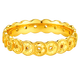 Jinzhizun (3DG Jewelery) Ancient Method Full Money String Gold Ring for Girlfriend’s Birthday Gift Price No. 14 - 3.51g (with jewelry gift box)