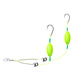 In-water mink finished anti-bottom fishing suspended sub-line double hook set European carp hook anti-off-bottom fishing set tied with big Iseni fish hooks value pack 5 sets anti-bottom line double hook Iseni barbed No. 4 hook