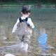 SEKOYA one-piece children's play wear wading pants, light and breathable, fishing in the sea, beaches, streams and suspenders, one-piece bottom S _Height (88-105CM)