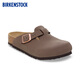 BIRKENSTOCK German imported new children's fashion cork outer wear Boston toe slippers Mocha brown narrow version 1030809 34