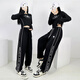 Qindu Zunba Dance Clothing Set Jazz Dance Jazz Dance Women's Loose Korean Style Street Dance Group Performance Sports Ghost Step Dance 1049 Red Pants S