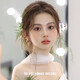 理我（LIWO）新娘文竹绿草花环超仙美花朵婚纱头饰森系发夹大气结婚纱配饰 一个发夹+两个发簪(云南干草)
